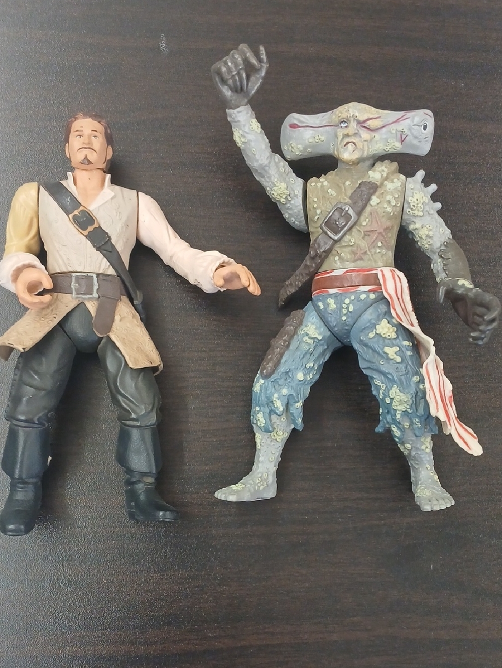 Pirate Action Figures - Gray, Blue, Tan Detailing